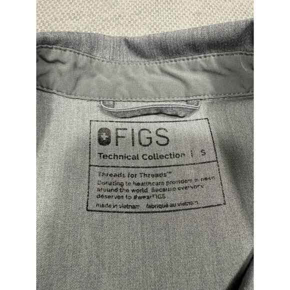 FIGS Technical Collection Polo Scrub Top Heather Gray Size Small - Picture 4 of 4